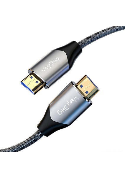 8k 60Hz 4K 120Hz 48 Gbps Hdr Arc Hdcp Örgülü HDMI 2.1 Kablo 1 Metre
