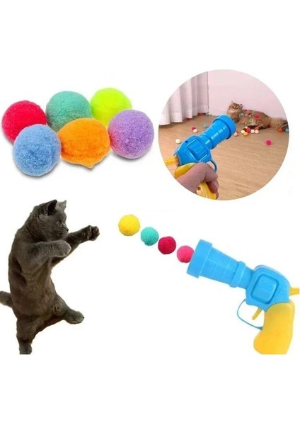 Renkli Ponpon Top Kedi Oyuncağı + 20 Top fiyatları