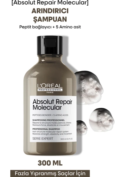 L'Oréal Professionnel Serie Expert Absolut Repair Molecular Arındırıcı Şampuan 300ml