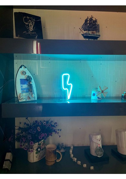 Gece Lambası Neon -Elektrik, Şimşek, Yıldırım-