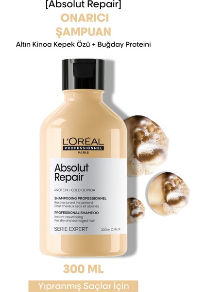 L'oreal Professionnel Serie Expert Absolut Repair Yıpranmış Saçlar için Onarıcı Şampuan 300 ml