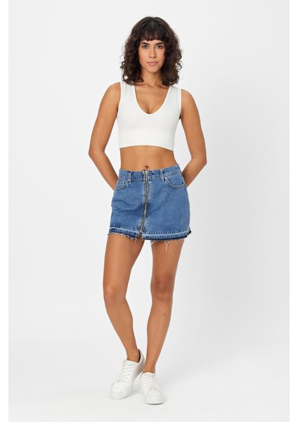 Alexandergardi Özel Koleksiyon Fermuarlı Denim Etek (Byn-Zana1) fiyatları