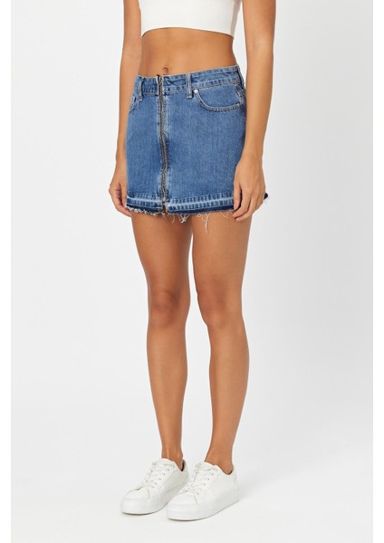 Alexandergardi Özel Koleksiyon Fermuarlı Denim Etek (Byn-Zana1) fırsatları