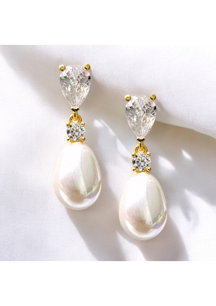 925 Ayar Gümüş Inci Küpe (Sentetik Inci)