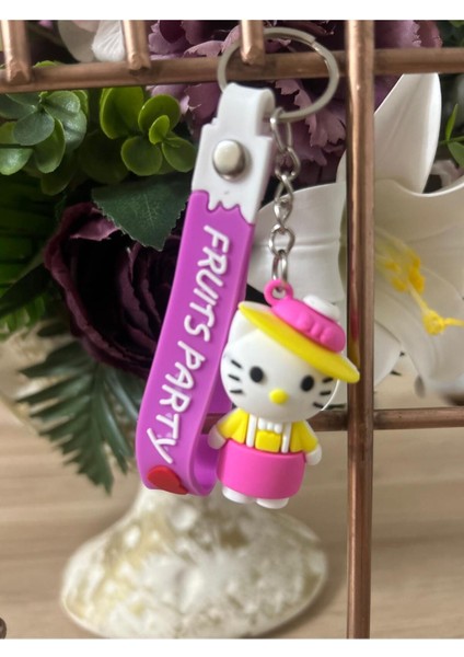 Hello Kitty Anahtarlık Şapkalı Sarı