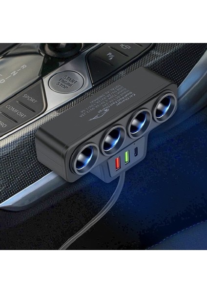 4'lü Çakmak Soketi 2 USB 1 Type-C Girişli / ICCA108