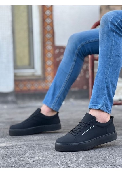 Bağcıklı Nubuk Siyah Renk Spor Klasik Erkek Ayakkabı TARZ0104 modelleri