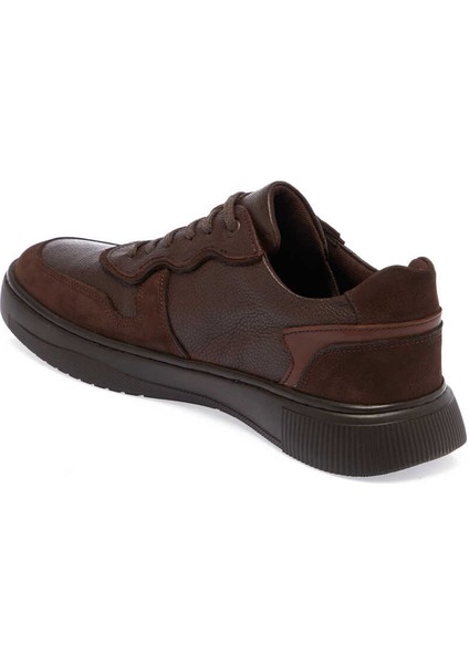 Kahve Deri Erkek Sneaker - E24I1AY56908-H2D Kahve