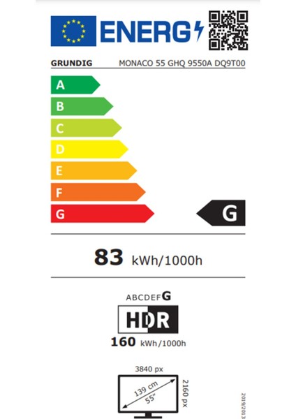 Monaco 55 GHQ 9550A 55'' 140 Ekran Uydu Alıcılı 4K Ultra HD Smart QLED Google TV