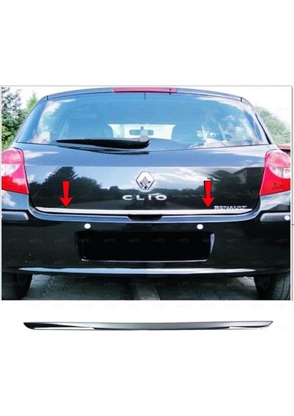 Renault Clio 3 Hb Krom Alt Bagaj Çıtası 2006-2012 Paslanmaz Çelik