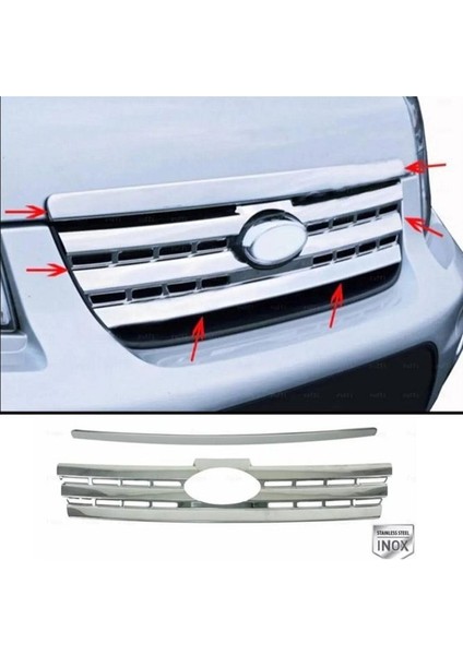 Ford Connect Krom Ön Panjur 2 Prç. 2009-2014 Paslanmaz Çelik
