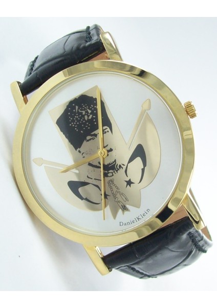 Atatürk Resimli Kol Saati Deri Kayışlı Kol Saati Klasik Model Kalpaklı Rozet Hediyeli fırsatları