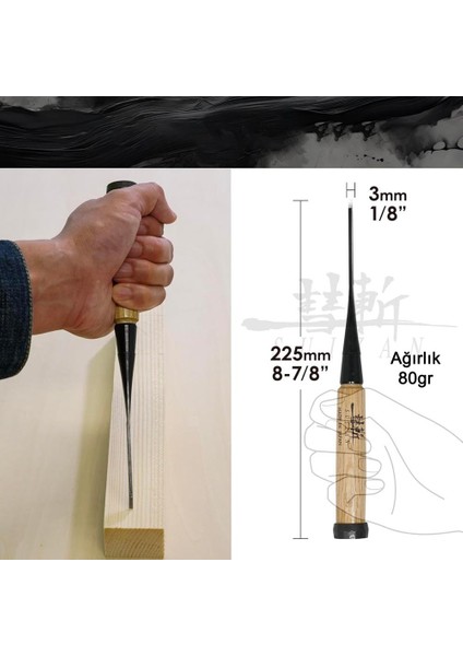 SZ5003 Japon Ahşap Iskarpela 3 mm