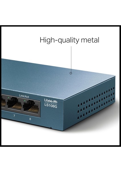 Tp-Lınk LS108G, Green Tech, 8 Port Gigabit, Yönetilemez, Masaüstü Switch
