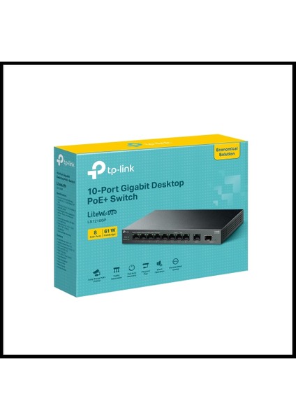 LS1210GP, Green Tech, 10 Port Gigabit, 9 Port Poe, +1 Port Gigabit Sfp, 61W, Yönetilemez Masaüstü Switch fırsatları