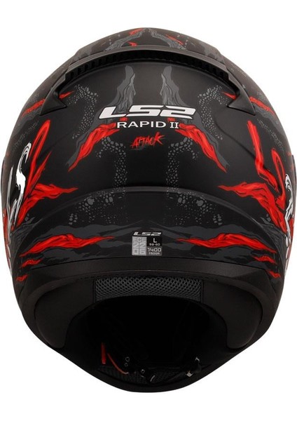 Rapıd 2 Kaıju Mat Siyah-Kırmızı-Beyaz Kask indirimleri