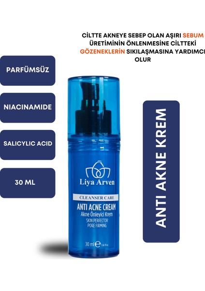 Liya Arven Akne Önleyici Krem - 30 ml