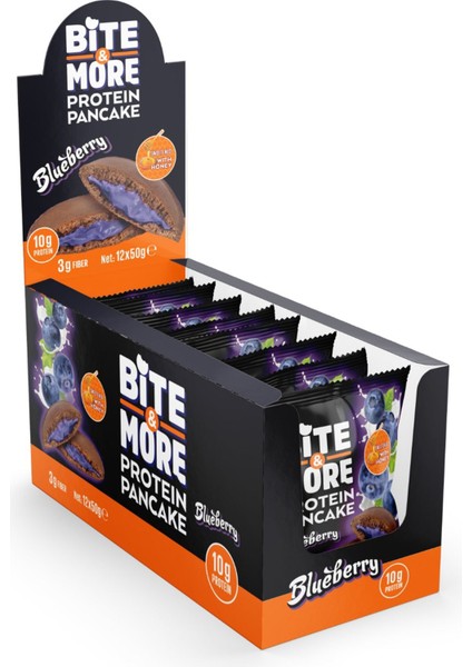 Bite & More Bite&More Proteinli Pankek Yaban Mersinli (50G X12 Adet)