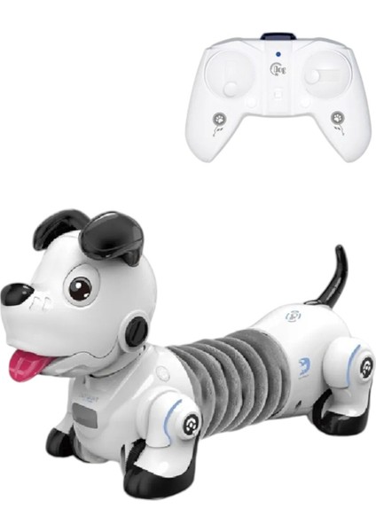 Uzaktan Kumandalı Sesli ve Işıklı Akıllı Sevimli Köpek Robot - Hareketli & Takip Özellikli