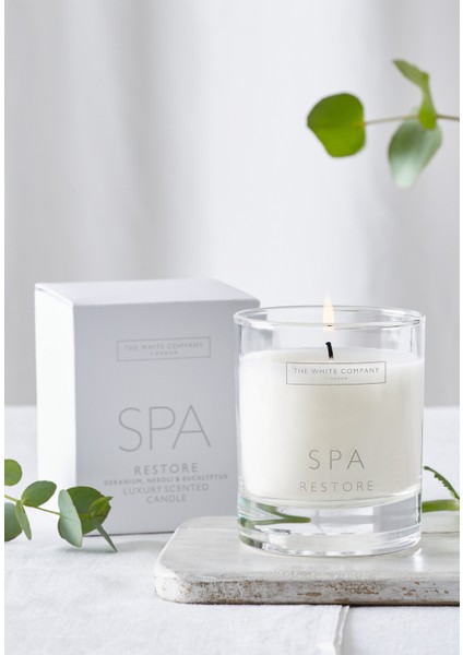 The White Company Spa Restore Mum - Sardunya, Okaliptüs ve Nane ile Yatıştırıcı ve Canlandırıcı Kokular