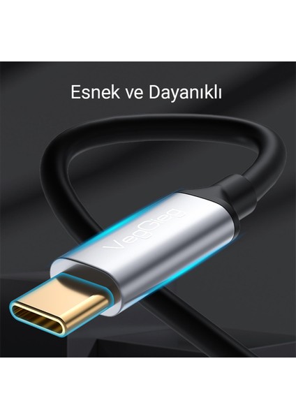 USB Type-C To 3.5mm Aux Hi-Fi Ses Kablosu 1 Metre