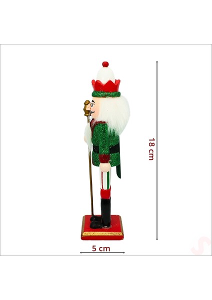 Süsle Bebek ve Parti Kurşun Asker, Ahşap Fındıkkıran 18CM - Mızraklı