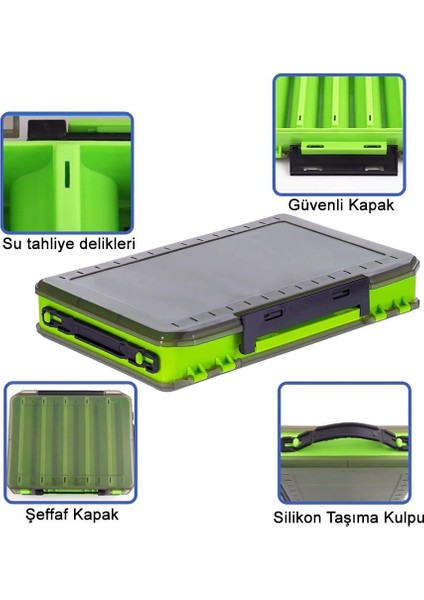 Sea Horse Lure Box Çift Taraflı Yem Kutusu 200*160*45 Xl fiyatları