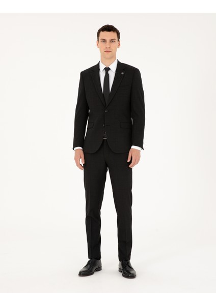 Erkek Antrasit Ex. Slim Fit Takım Elbise 50295233-VR006