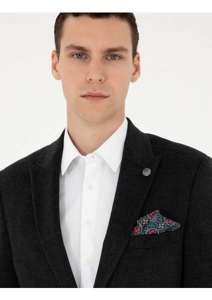 Erkek Antrasit Slim Fit Ceket 50296044-VR006