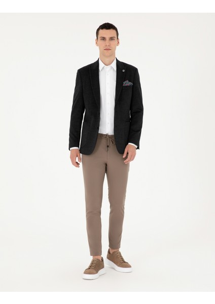 Erkek Antrasit Slim Fit Ceket 50296044-VR006