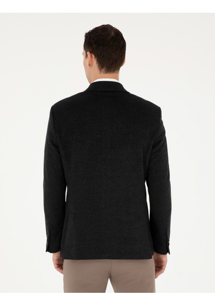 Erkek Antrasit Slim Fit Ceket 50296044-VR006