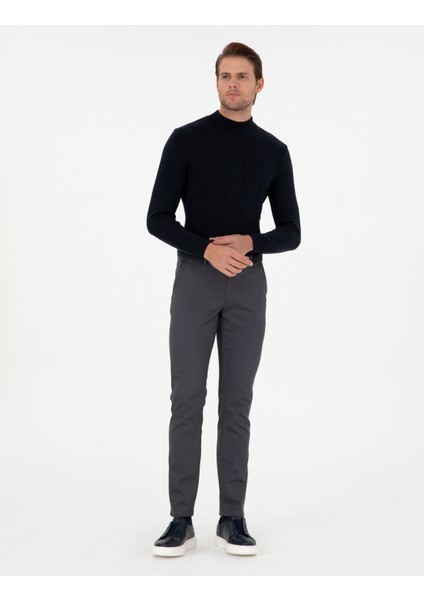 Erkek Antrasit Slim Fit Kanvas Pantolon 50299517-VR006