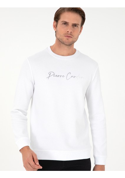 Pierre Cardin Erkek Ekru Regular Fit Sweatshirt 50296750-VR019