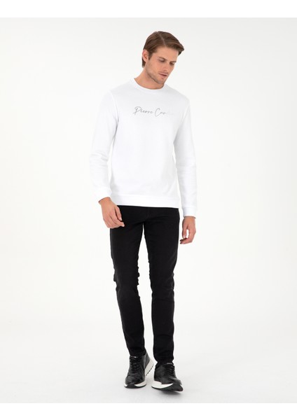 Pierre Cardin Erkek Ekru Regular Fit Sweatshirt 50296750-VR019