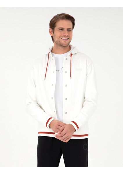 Erkek Ekru Regular Fit Örme Hırka 50292482-VR019