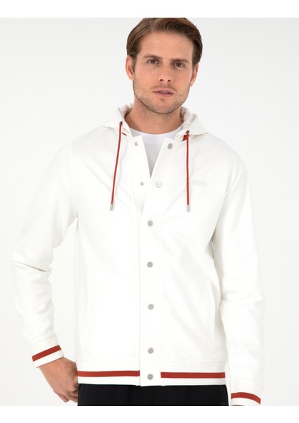 Erkek Ekru Regular Fit Örme Hırka 50292482-VR019