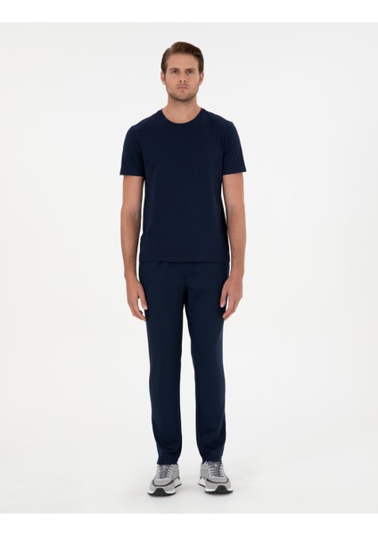 Erkek Lacivert Slim Fit Eşofman Altı 50290640-VR033