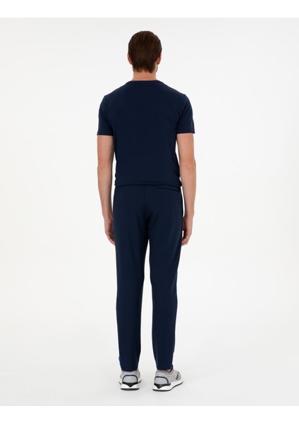 Erkek Lacivert Slim Fit Eşofman Altı 50290640-VR033