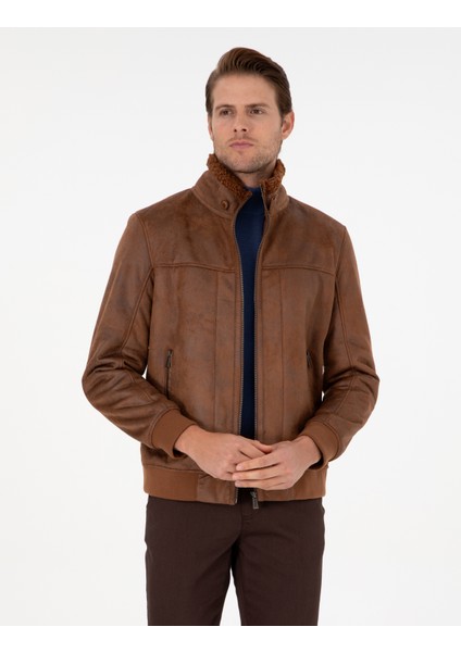 Erkek Taba Kürk Detaylı Ceket 50300557-880