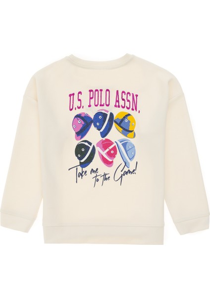 Kız Çocuk Krem Sweatshirt 50290704-VR071