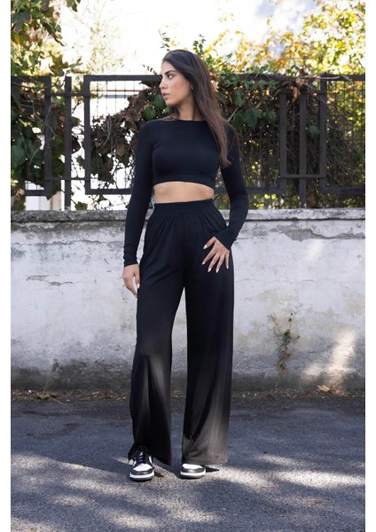 Modal Crop Pantolon Takım