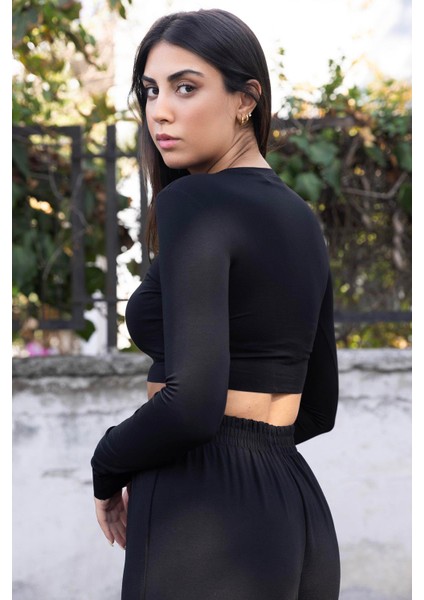 Modal Crop Pantolon Takım