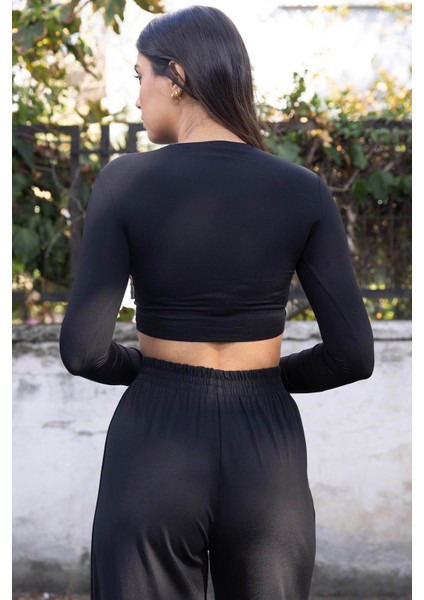 Modal Crop Pantolon Takım