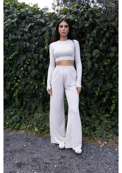Modal Crop Pantolon Takım