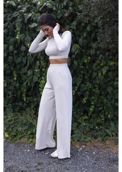 Modal Crop Pantolon Takım