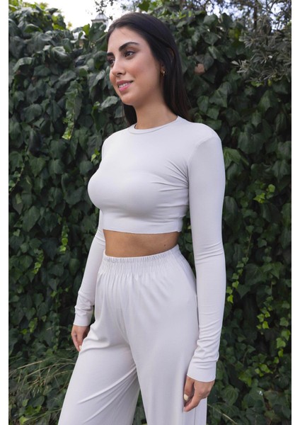 Modal Crop Pantolon Takım
