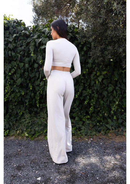 Modal Crop Pantolon Takım
