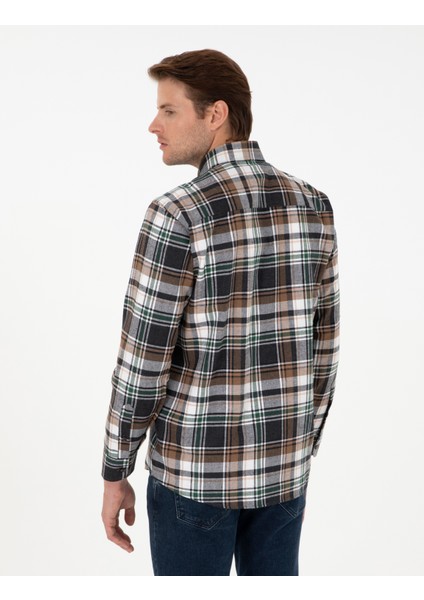 Erkek Kahverengi Comfort Fit Oduncu Gömlek 50292889-VR029 indirimleri