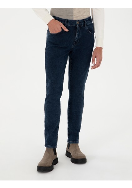Erkek Mavi Slim Fit Jean Pantolon 50296161-Vr036
