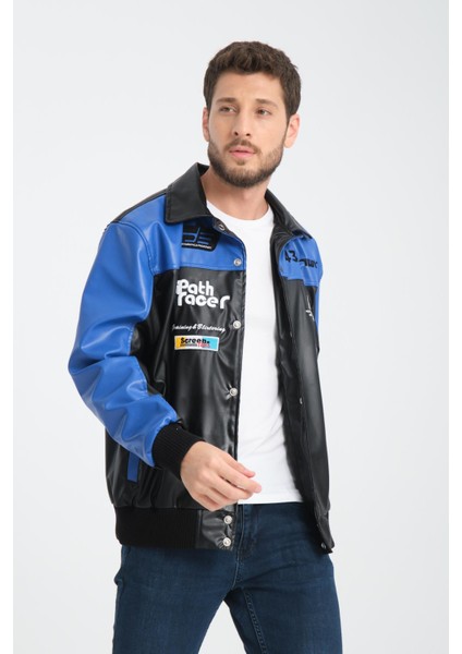 R-2384 Garni Nakış Detaylı Astarlı Deri Mont